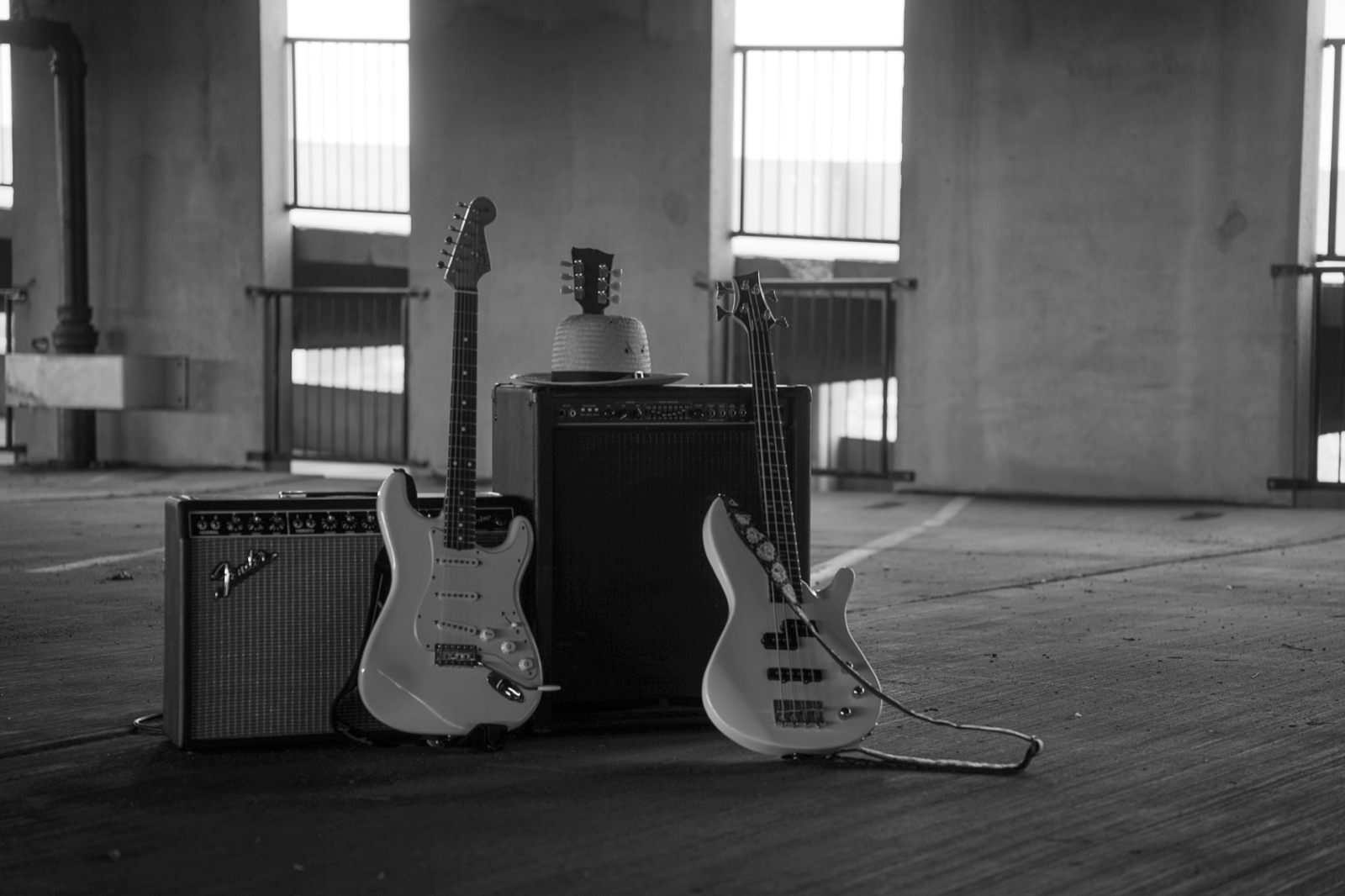 Northern Lights · guitars and amps still life